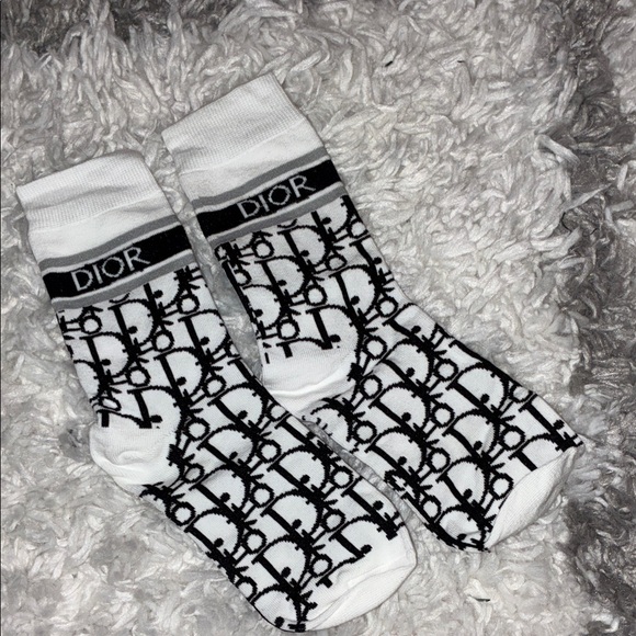 Dior Other - Dior Monogram White and Black Socks